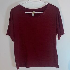 Lole Deep Red Short Sleeve Tee